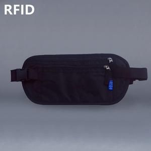 新款防盗防信息泄露旅行钱包贴身腰包RFID护照腰包运动防扫描防水