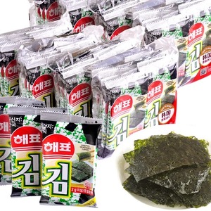 韩国进口海牌海飘海苔芥末味16g*40袋儿童零食大礼包寿司咸香脆
