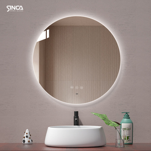 SINCA 圆形镜子挂墙智能浴室镜卫生间洗手间带灯led触摸屏防雾镜