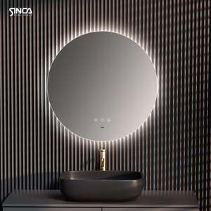 SINCA 人体感应智能镜卫生间洗漱台镜子圆形浴室镜触摸屏防雾镜子