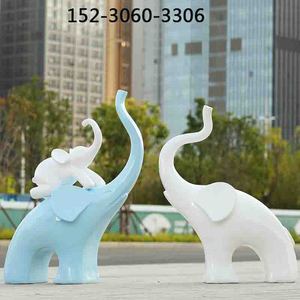 户外园林景观网红大象玻璃钢雕塑抽象动物幼儿园商场美陈装饰摆件