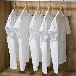 无印良品 muji200g新疆棉重磅纯棉圆领短袖打底衫纯白色t恤男女宽