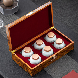茶叶罐陶瓷小罐茶合金盖绿茶白茶白毫银针小号罐茶叶包装盒礼盒