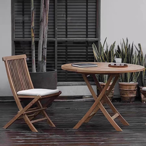 实木户外折叠桌椅组合休闲庭院桌椅便捷式折叠餐椅子北欧折叠椅子