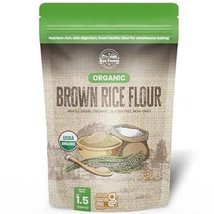 Ava Farms Organic Brown Rice Flour 24 Oz. Whole Grain Glu