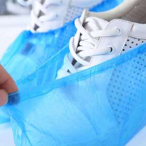 T型扣全自动鞋套机专用一次性脚套t型加厚塑料防水家用防尘无纺布