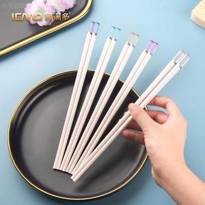 个性合金筷防烫防滑仿陶瓷筷子好看创意家庭用防霉耐高温分类快子