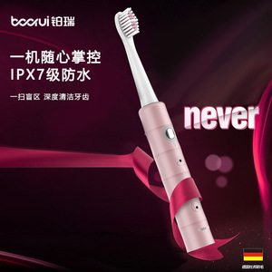 德国日本进口技术铂瑞BR-Z2六档电动牙刷USB快充水洗竹柄声波电动