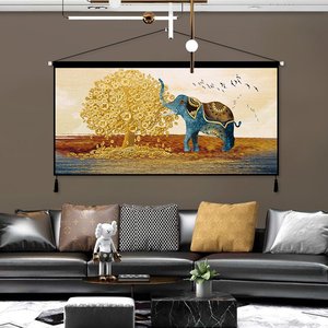 新疆包邮民族风大象挂布沙发背景布ins墙布横版卧室床头装饰墙上
