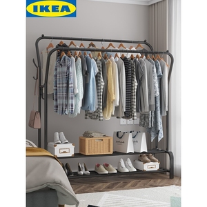 IKEA宜家简易衣柜挂衣架宿舍出租房布艺衣服架家用铁架子卧室收纳