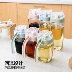 瓶子方形塑料防漏油壶家用创意商用餐厅日式厨房调料酱油瓶醋瓶油