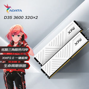 威刚（ADATA）64GB（32GB×2）DDR43600台式机内存XPG-威龙D35釉
