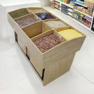 超市五谷杂粮展示柜小食品干果展示架放零食粮食散装柜子米斗货架