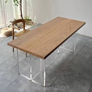吧台板水曲柳定制木板实原木板边大板白蜡板自然双拼板桌木板桌面