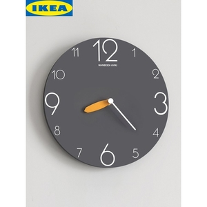 IKEA宜家挂钟客厅钟表简约时尚家用时钟挂墙挂表创意灰石英钟