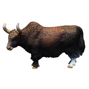 仿真动物模型玩具 农场动物 牦牛 西藏牛 毛牛 高原之舟 长毛牛