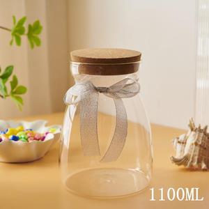 千纸鹤折纸玻璃瓶成品折星星罐子许愿瓶子创意装饰透明装的纸条送
