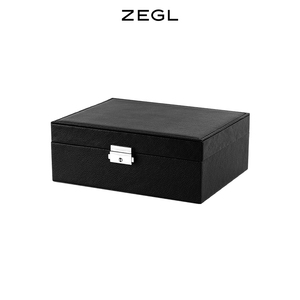 现货ZEGL黑色首饰盒2款22新0收纳盒盒携项链便耳饰盒戒指耳环饰品