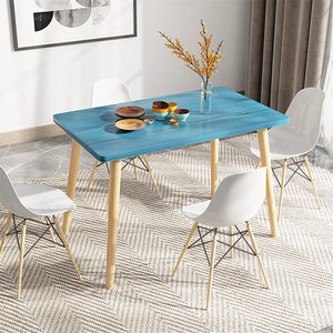 IKEA宜家北欧餐桌家用小户型客厅现代简约轻奢桌子长方形实木腿桌