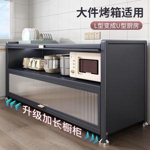 日本厨房置物架多层收纳柜子多功能微波炉电饭锅一体餐边收纳柜