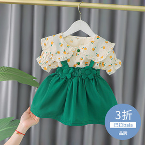 女宝宝夏季洋气韩版连衣裙0婴儿2024新款时髦可爱公主裙2儿童裙子