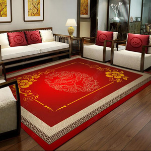 书房地毯新中式客厅茶几毯现代中国田园风沙发满铺古典禅意可水洗