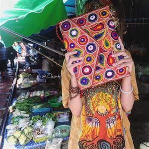 India#handmade印度手工刺绣手包肩包斜挎包民族嬉皮士旅行手袋