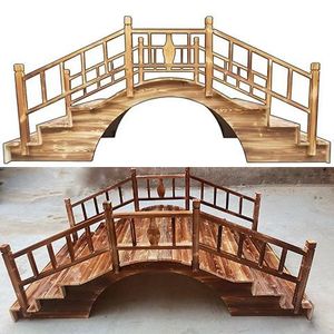 新中式婚庆道具木制拱桥结婚场地布置婚礼鹊桥防腐木中式婚礼围栏