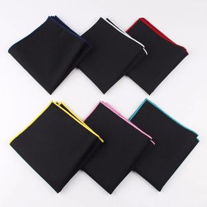 Men's Sunny Style Cotton Handkerchief Black Pocket Square Co