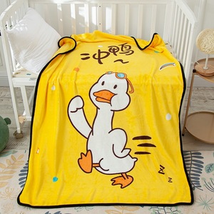 跨境金貂绒婴幼儿毛毯幼儿园卡通盖毯儿童午睡毯宝宝礼品毯子
