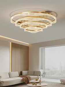 IKEA宜家 全铜客厅吸顶灯现代轻奢简约大气圆环形北欧创意主卧室
