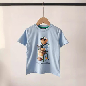 现货韩版童装国内专柜外贸尾单男童2色卡通印花短袖T恤TTRW246303