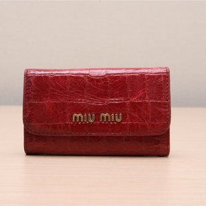 【二手95新】MIUMIU（缪缪）时尚经典潮流红色钥匙包