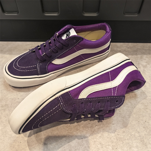 Sk8 low新款紫色低帮男女鞋休闲鞋百搭滑板鞋复古学生硫化帆布鞋