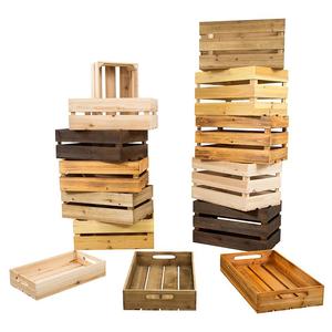 实木收纳箱复古长方形木箱子超市陈列装饰水果箱木条箱木框箱定制