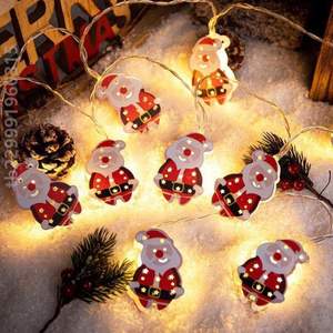 圣诞节挂饰圣诞树灯饰节日圣诞挂件彩灯老人灯串雪人室内串灯装饰