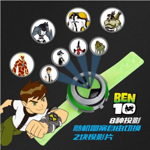 BEN10少年骇客田小班投影手表卡通变身器发光发声儿童玩具手办