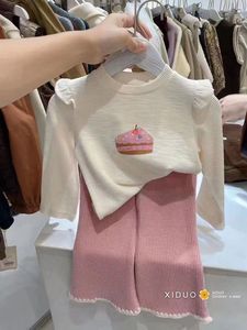 巴­拉巴­拉韩国童装女童针织衫春秋季新洋气时髦印花甜美T恤休闲