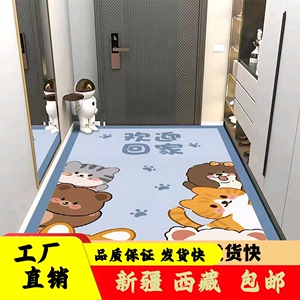 新疆西藏包邮免洗PVC地毯地垫家用客厅入户进门口门垫过道门厅玄