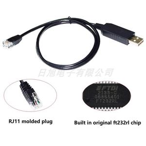 FTDI USB转RJ11 RJ12 晶研双轴数显倾角仪TLL-90S RS485通讯线缆