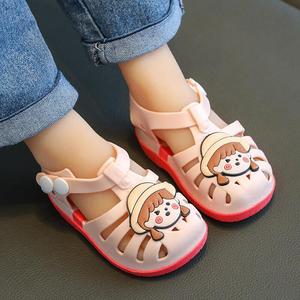 儿童凉鞋夏季男童小童包头学步鞋软底防滑塑料婴儿女夏夏运动凉鞋