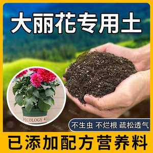 大丽花专用土肥料椰砖花草大丽花营养土透气花盆花卉天然蓬松泥土