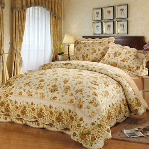 四件套韩式床品绗缝被子空调被床罩外贸出口床单韩国床盖