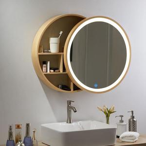 柜子带镜子带灯剪发卫浴一体家用超薄专用烫染厕所化妆台理发店箱