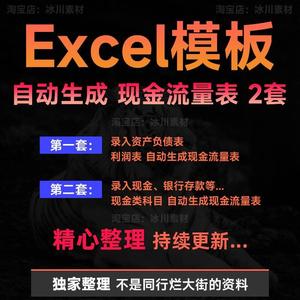 Excel表格模板录入资产负债表公式自动生成现金流量表杜邦分析表