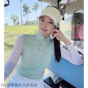Tit家原单 2024新款韩版高尔夫服装女时尚修身休闲长袖T恤Polo衫