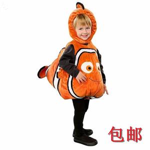 元旦万圣节儿童服装卡通动物表演出服幼儿男女宝宝尼莫小丑鱼衣服