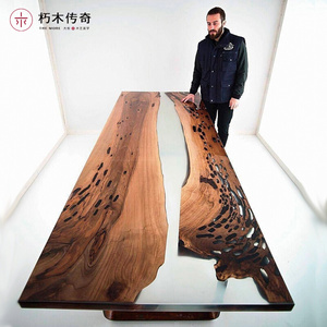 朽木传奇树脂河流桌子原木大长桌茶桌办公桌餐桌亚克力环氧悬浮