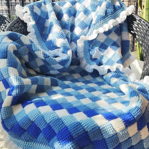 祖母格毯子毛毯编织diy手工毛线盖毯材料包钩针织牛奶棉空调毯