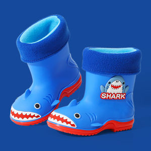 三象鲨儿童雨鞋女加绒保暖可拆卸水鞋防滑防水雨靴幼童中小童宝宝